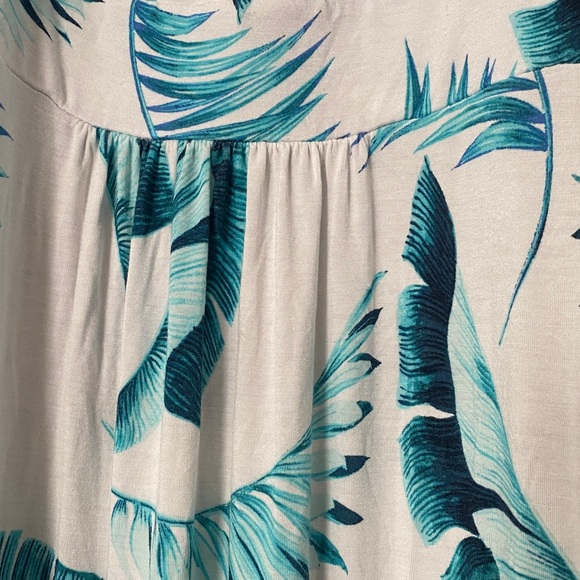Charter Club Sleeveless Maxi dress with Tropical Palm Print - Picture 9 of 10